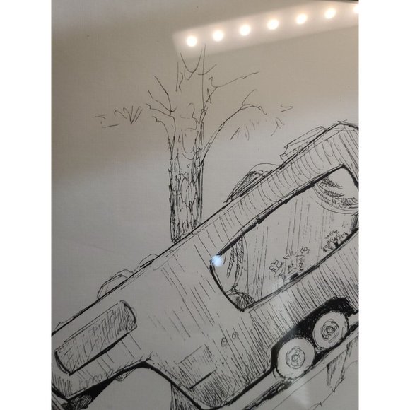 Jim Snook 1993 Truck stuck camper Signed Print 17"X11"  in frame - Picture 6 of 12